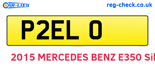 P2ELO are the vehicle registration plates.