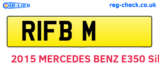 R1FBM are the vehicle registration plates.