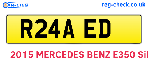 R24AED are the vehicle registration plates.