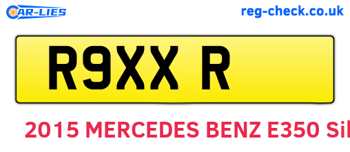R9XXR are the vehicle registration plates.