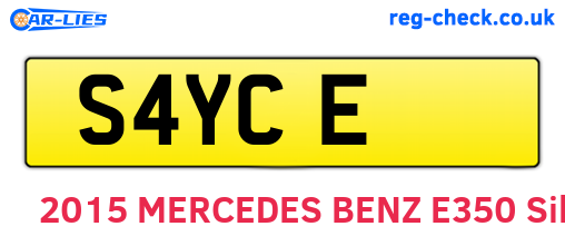 S4YCE are the vehicle registration plates.