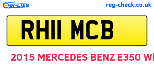 RH11MCB are the vehicle registration plates.