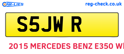 S5JWR are the vehicle registration plates.