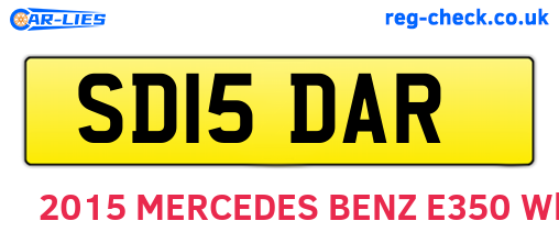 SD15DAR are the vehicle registration plates.