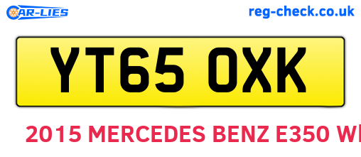 YT65OXK are the vehicle registration plates.