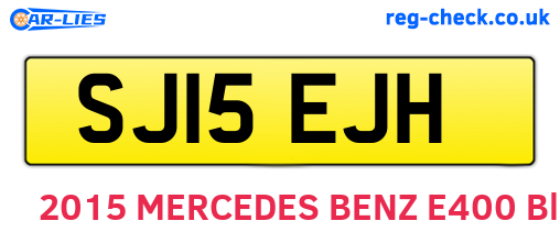 SJ15EJH are the vehicle registration plates.