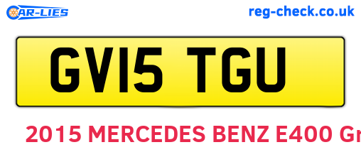 GV15TGU are the vehicle registration plates.