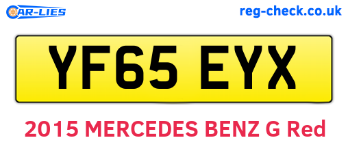 YF65EYX are the vehicle registration plates.