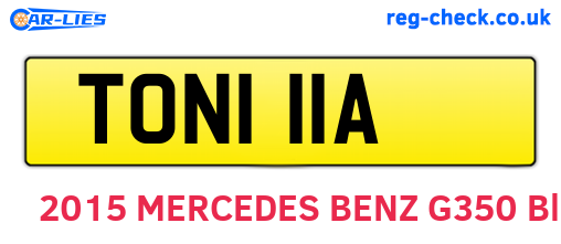 TON111A are the vehicle registration plates.
