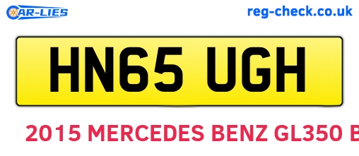 HN65UGH are the vehicle registration plates.