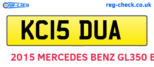 KC15DUA are the vehicle registration plates.
