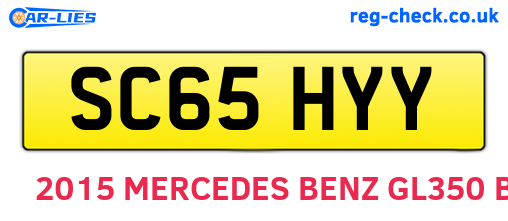 SC65HYY are the vehicle registration plates.