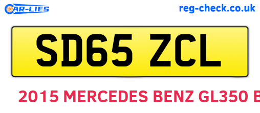 SD65ZCL are the vehicle registration plates.