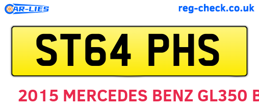ST64PHS are the vehicle registration plates.