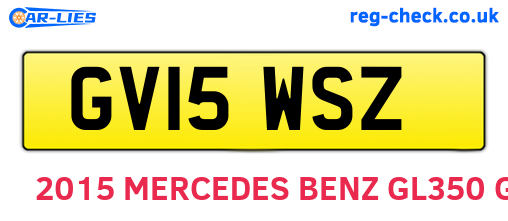 GV15WSZ are the vehicle registration plates.