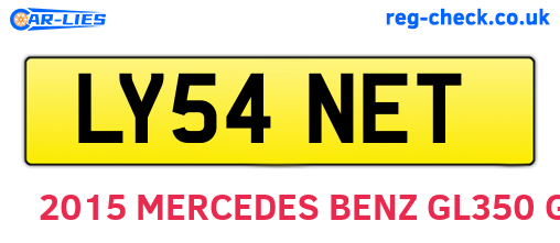 LY54NET are the vehicle registration plates.