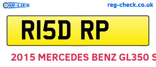 R15DRP are the vehicle registration plates.