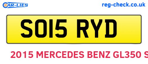 SO15RYD are the vehicle registration plates.