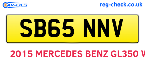 SB65NNV are the vehicle registration plates.