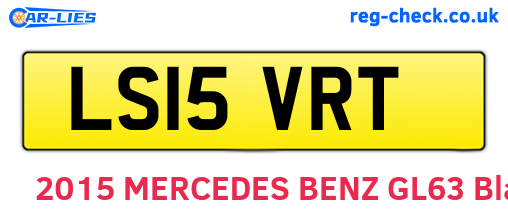 LS15VRT are the vehicle registration plates.