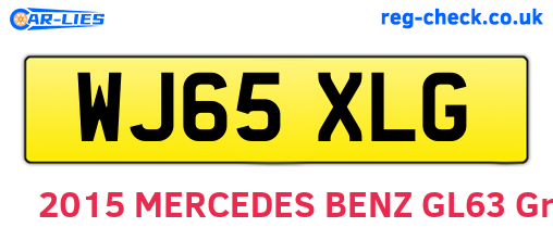 WJ65XLG are the vehicle registration plates.