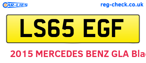 LS65EGF are the vehicle registration plates.