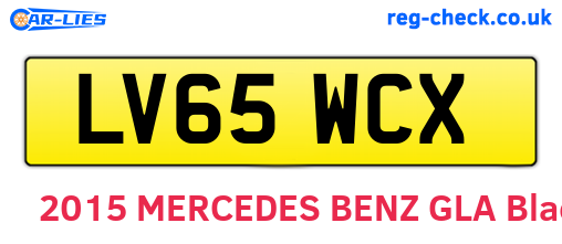 LV65WCX are the vehicle registration plates.