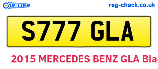 S777GLA are the vehicle registration plates.