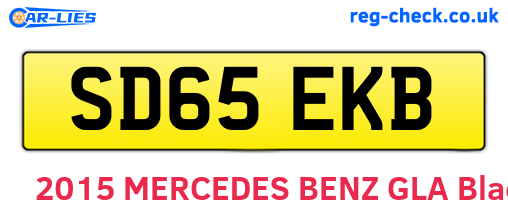SD65EKB are the vehicle registration plates.