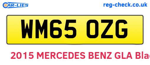 WM65OZG are the vehicle registration plates.