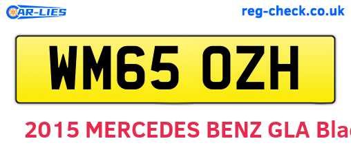WM65OZH are the vehicle registration plates.