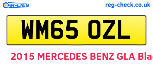 WM65OZL are the vehicle registration plates.