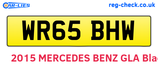 WR65BHW are the vehicle registration plates.