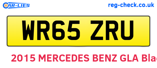 WR65ZRU are the vehicle registration plates.