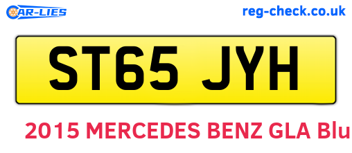 ST65JYH are the vehicle registration plates.