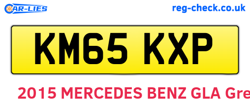 KM65KXP are the vehicle registration plates.