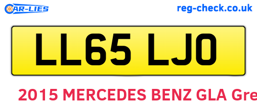 LL65LJO are the vehicle registration plates.