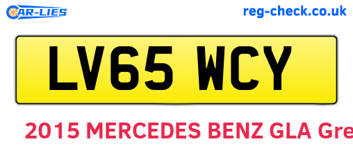 LV65WCY are the vehicle registration plates.
