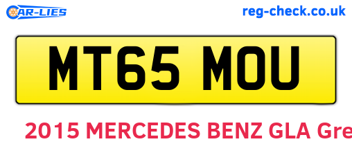 MT65MOU are the vehicle registration plates.