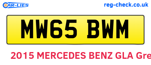 MW65BWM are the vehicle registration plates.