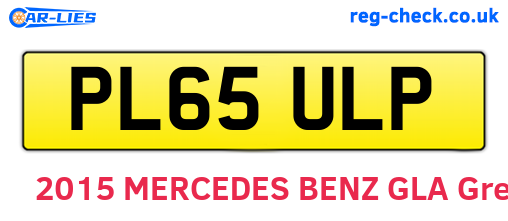 PL65ULP are the vehicle registration plates.