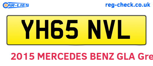 YH65NVL are the vehicle registration plates.