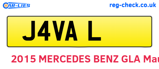 J4VAL are the vehicle registration plates.