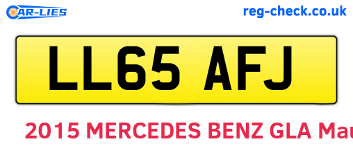 LL65AFJ are the vehicle registration plates.