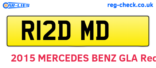 R12DMD are the vehicle registration plates.