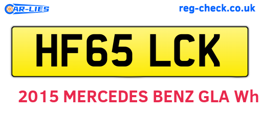 HF65LCK are the vehicle registration plates.