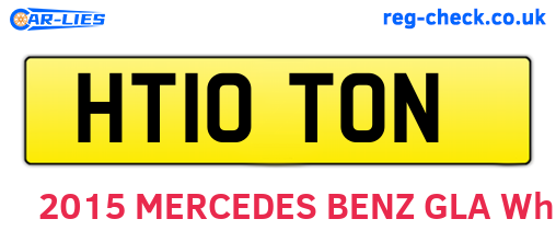 HT10TON are the vehicle registration plates.