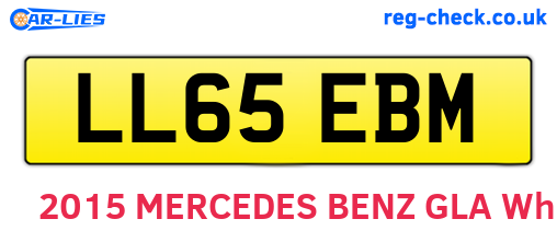 LL65EBM are the vehicle registration plates.