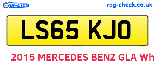 LS65KJO are the vehicle registration plates.
