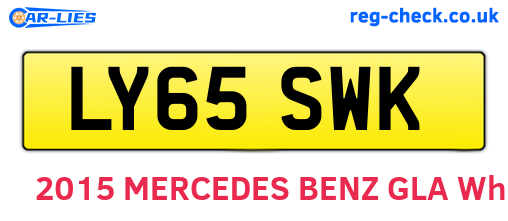 LY65SWK are the vehicle registration plates.
